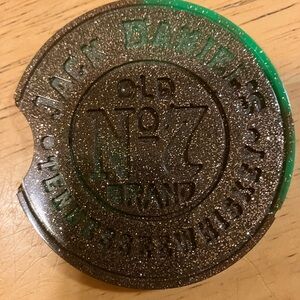 Handmade resin jack Daniel’s car coaster